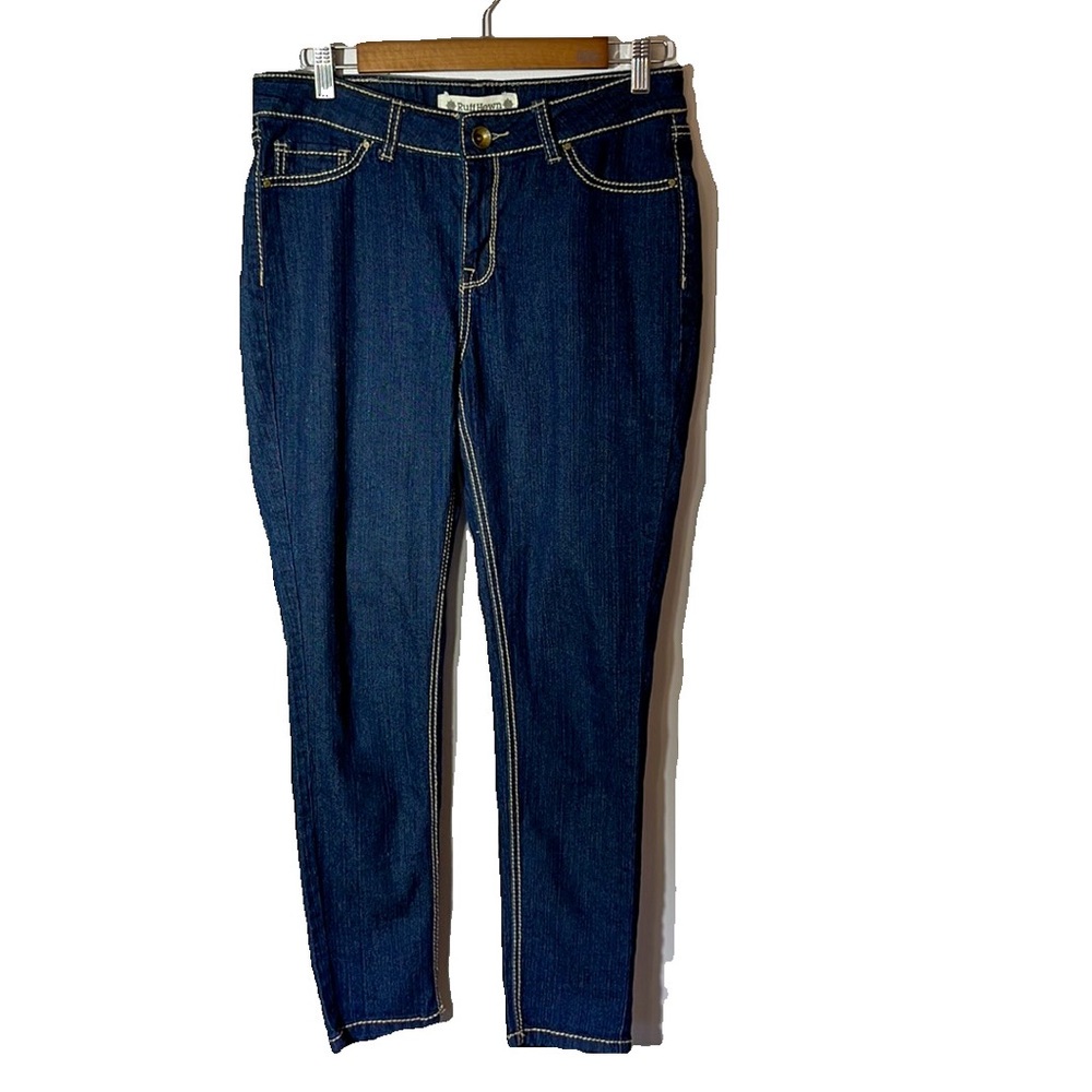 Ruff Hewn Women’s Stretch Skinny Jeans Size M Deep Indigo Blue